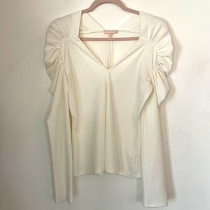 REBECCA TAYLOR Runched Sleeve Blouse